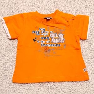 Kanz orange tee-shirt with top snaps
